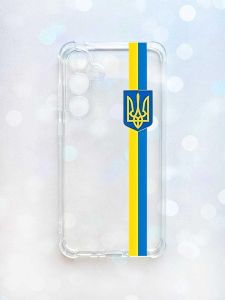 Чохол з потовщеними кутами на Samsung Galaxy A35 (A356) :: Стрічка Україна (принт 253)