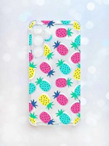 Чохол з потовщеними кутами на Samsung Galaxy A35 (A356) :: Різнокольорові ананаси (принт 346)