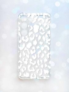 Чохол з потовщеними кутами на Samsung Galaxy A35 (A356) :: Леопардовий принт Білий (принт 375)