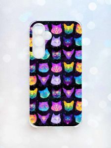 Чохол з потовщеними кутами на Samsung Galaxy A35 (A356) :: Котики Фон (принт 362)