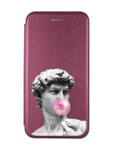 Чохол-книжка з малюнком для Xiaomi Redmi Note 13 Pro 4G Бордовий :: Скульптура (принт 352)