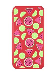 Чохол-книжка з малюнком для Xiaomi Redmi 12C Червоний :: Кавуни и лайм (принт 345)