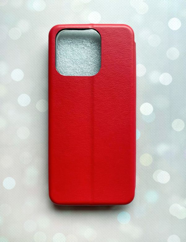 Чохол-книжка з малюнком для Xiaomi Redmi 12C Червоний :: Рослинний фон (принт 276)