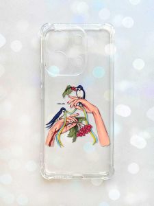 Чохол з потовщеними кутами на Xiaomi Redmi Note 13 4G :: Ластівки (принт 15)