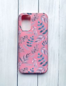 Матовий чохол на Xiaomi Redmi 9T Рожевий :: Рослинний фон (принт 276)