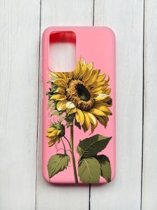 Матовий чохол на Xiaomi Redmi 10 Рожевий :: Соняшник (принт 274)