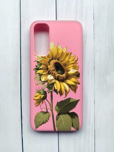 Матовий чохол на Samsung Galaxy A05s (A057) Рожевий :: Соняшник (принт 274)