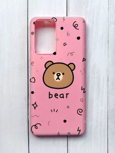 Матовий чохол на Xiaomi Redmi Note 10 Pro/10 Pro Max Рожевий :: Ведмедик (принт 76)