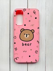 Матовий чохол на Samsung Galaxy A14 5G Рожевий :: Ведмедик (принт 76)