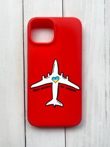 Матовий чохол на iPhone 15 Червоний :: Мрія ніколи не помирає (принт 1)