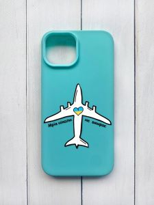 Матовий чохол на iPhone 15 Бірюзовий :: Мрія ніколи не помирає (принт 1)