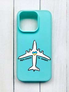 Матовий чохол на iPhone 15 Pro Бірюзовий :: Мрія ніколи не помирає (принт 1)