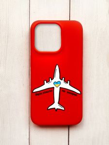 Матовий чохол на iPhone 15 Pro Червоний :: Мрія ніколи не помирає (принт 1)