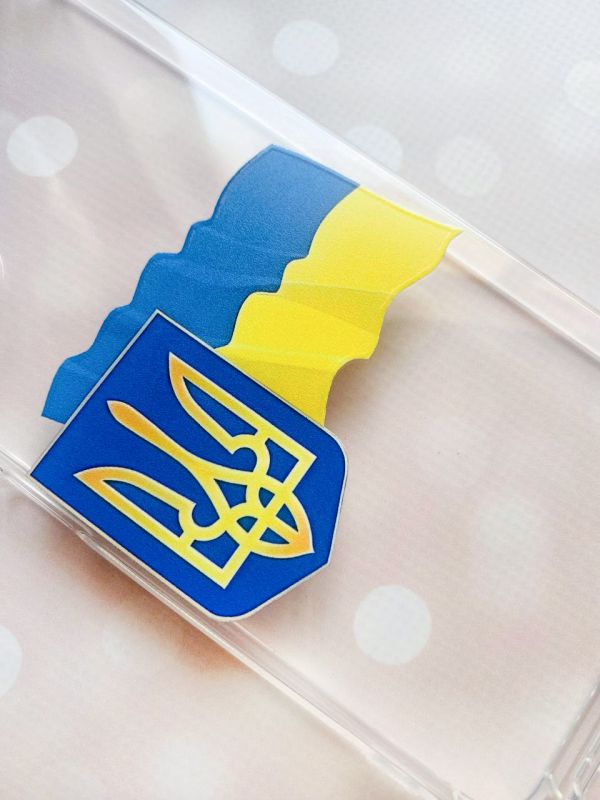 Чохол з потовщеними кутами на Xiaomi Redmi 9 :: Тризуб і прапор України (принт 384)