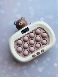 Електронна приставка Інтерактивна гра Pop-it Іграшка антистрес Ведмедик великий