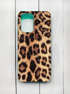 Матовий чохол на Xiaomi Redmi 10 Бірюзовий :: Леопардовий дизайн (принт 383)