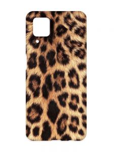 Матовий чохол з рожевими боками на Samsung Galaxy A12 :: Леопардовий дизайн (принт 383)