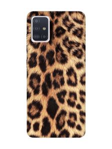 Матовий чохол з рожевими боками на Samsung Galaxy A51 :: Леопардовий дизайн (принт 383)