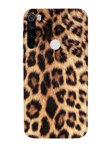 Матовий чохол з чорними боками на Xiaomi Redmi Note 8T :: Леопардовий дизайн (принт 383)