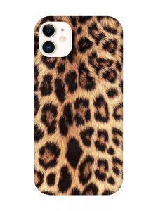 Матовий чохол з бірюзовими боками на Apple iPhone 11 (6.1) :: Леопардовий дизайн (принт 383)