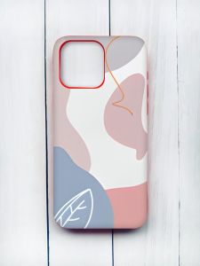 Матовий чохол з червоними боками на iPhone 15 Pro Max :: Кольоровий фон (принт 61)