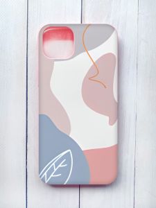 Матовий чохол з рожевими боками на iPhone 15 Plus :: Кольоровий фон (принт 61)