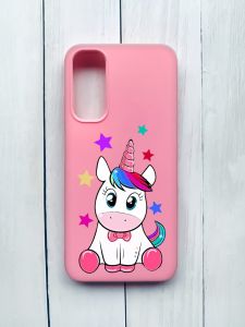 Матовий чохол на Samsung Galaxy A05s (A057) Рожевий :: Єдиноріг (принт 102)