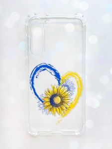 Чохол з потовщеними кутами на Samsung Galaxy S23 Plus :: Серце з соняхом. Україна (принт 260)