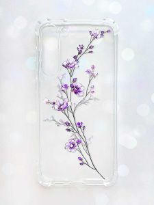 Чохол з потовщеними кутами на Samsung Galaxy S23 Plus :: Гілочка квітів (принт 278)