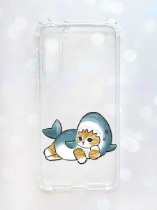 Чохол з потовщеними кутами на Samsung Galaxy S23 Plus :: Котик акула (принт 355)