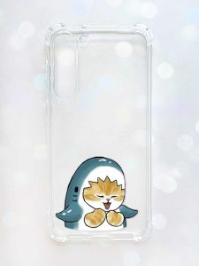 Чохол з потовщеними кутами на Samsung Galaxy S23 Plus :: Котик Акула (принт 376)