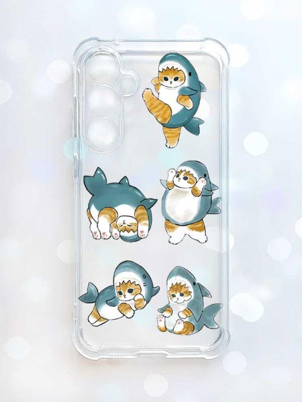 Чохол з потовщеними кутами на Samsung Galaxy S23 FE :: Котики акули (принт 381)