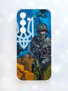 Чохол з потовщеними кутами на Samsung Galaxy S23 FE :: Захисник (патріотичний принт 349)