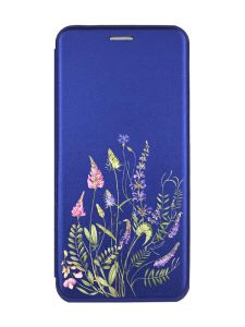 Чохол-книжка з малюнком для Samsung Galaxy A14 5G Синій :: Квіткова ідилія (принт 382)