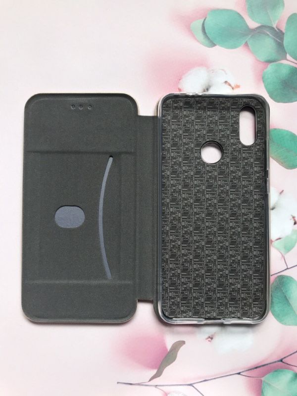 Чохол-книжка з малюнком для Xiaomi Redmi Note 7 / 7 Pro Золотий :: Квіткова ідилія (принт 382)