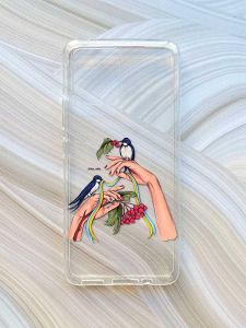 Прозорий чохол на Motorola Moto G72 :: Ластівки (принт 15)