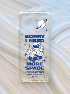 Прозорий чохол на Motorola Moto G72 :: Космонавт на скейті (принт 248)