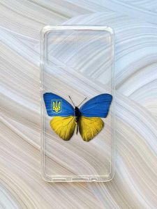 Прозорий чохол на Motorola Moto G72 :: Метелик Україна (принт 255)