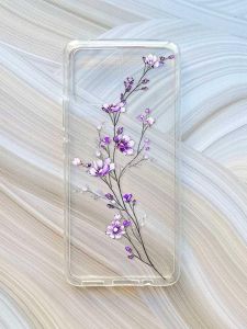 Прозорий чохол на Motorola Moto G72 :: Гілочка квітів (принт 278)