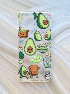 Прозорий чохол на Motorola Moto G72 :: Милі авокадо каваї (принт 305)