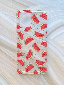 Прозорий чохол на Motorola Moto G72 :: Кавуновий фон (принт 344)