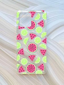 Прозорий чохол на Motorola Moto G72 :: Кавуни и лайм (принт 345)