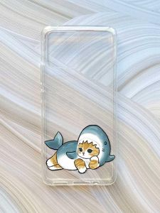 Прозорий чохол на Motorola Moto G72 :: Котик акула (принт 355)