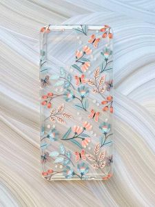 Прозорий чохол на Motorola Moto G72 :: Квітковий фон (принт 370)
