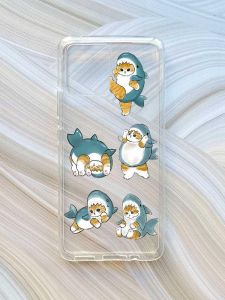 Прозорий чохол на Motorola Moto G72 :: Котики акули (принт 381)