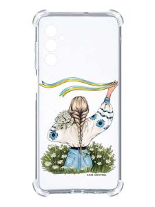 Чохол з потовщеними кутами на Samsung Galaxy S24 :: Дівчина зі стрічкою (принт 17)