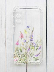 Чохол з потовщеними кутами на Samsung Galaxy S24 :: Квіткова ідилія (принт 382)