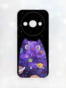 Чохол з потовщеними кутами на Xiaomi Redmi A3 :: Фіолетова кішка (принт 361)
