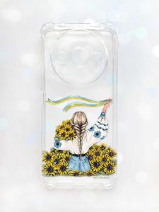 Чохол з потовщеними кутами на Xiaomi Redmi A3 :: Дівчина зі стрічкою (принт 25)