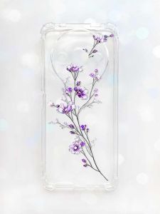 Чохол з потовщеними кутами на Xiaomi Redmi A3 :: Гілочка квітів (принт 278)